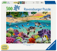 Erwachsenenpuzzle 500 Large Pieces - Meeresschildkröten - Puzzlespaß mit größeren Puzzleteilen