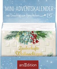 Display Mini-Adventskalender mit Umschlag zum Verschicken Zauberhafte Weihnachtszeit