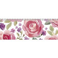 Zettler Tisch-Querkalender Style Rosen 2026 – Büro-Planer 30x11 cm, Wochenkalender mit 1 Woche auf 2 Seiten, deutschsprachigem Kalendarium, Ringbindung & Notizbereich