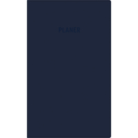 Zettler Taschenplaner 1M/2S blau 2026 – Monatsplaner 10 × 16 cm, 32 Seiten, 1 Monat auf 2 Seiten, Stundeneinteilung 8–19 Uhr, Arbeitstage- & Wochenzählung, Adressheft, Kunststoffeinband, FSC