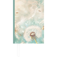 Alpha Edition - Campustimer Blowballs A6 2025/2026 – Semesterplaner A6 (ca. 10,5×14,8 cm) – Studenten- & Schülerkalender Weekly mit robustem Hardcover & Notizseiten – Motiv Pusteblume