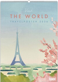 DUMONT - Rivers: Travelposter 2026 – Wandkalender im Posterformat 50 x 70 cm mit Art-Deco-Reiseplakaten von Henry Rivers