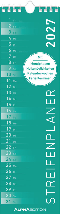 Streifenplaner Mini MINT 2027