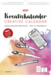 Kreativkalender A4 weiß 2027