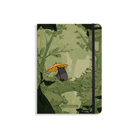 matabooks – Nachhaltiges A5 Notizbuch/Tagebuch/Bullet Journal/Schreibheft/Notebook aus Süßgraspapier – Nari Farbe: Forest Green (liniert)