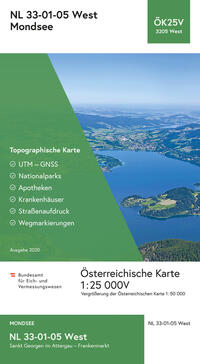 BEV-Karte 3205-West, Mondsee 1:25 000V