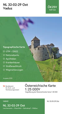 BEV-Karte 1229-Ost, Vaduz 1:25 000V