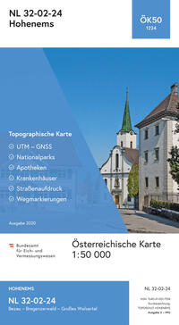 BEV-Karte 1224, Hohenems 1:50 000
