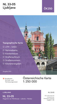 BEV-Karte NL 33-05, Ljubljana 1:250 000