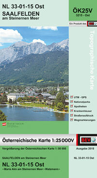 BEV-Karte 3215-Ost, Saalfelden am Steinernen Meer 1:25 000V