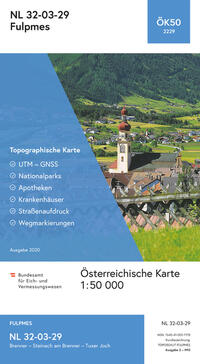BEV-Karte 2229, Fulpmes 1:50 000