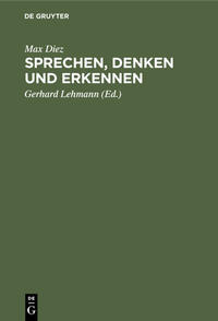 Sprechen, Denken und Erkennen