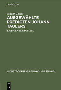 Ausgewählte Predigten Johann Taulers