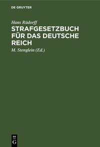 Strafgesetzbuch für das deutsche Reich