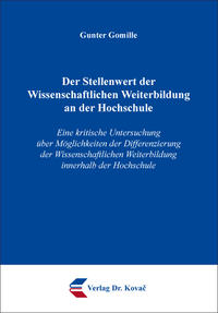 Der Stellenwert der Wissenschaftlichen Weiterbildung an der Hochschule