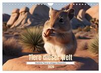 Tiere dieser Welt - Niedliche Tiere in witzigen Momenten (Wandkalender 2026 DIN A4 quer), CALVENDO Monatskalender