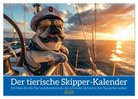 Der tierisch Skipper-Kalender (Wandkalender 2026 DIN A2 quer), CALVENDO Monatskalender