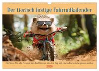 Der tierisch lustige Fahrradkalender (Wandkalender 2026 DIN A3 quer), CALVENDO Monatskalender