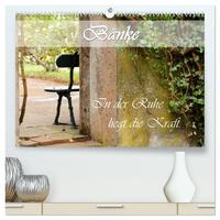 Bänke. In der Ruhe liegt die Kraft. (hochwertiger Premium Wandkalender 2026 DIN A2 quer), Kunstdruck in Hochglanz