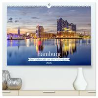 Hamburg - Die Weltstadt an der Waterkant (hochwertiger Premium Wandkalender 2026 DIN A2 quer), Kunstdruck in Hochglanz
