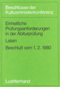 Einheitliche Prüfungsanforderungen in der Abiturprüfung / Einheitliche Prüfungsanforderungen in der Abiturprüfung