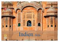 Indien 2026 Tempel, Tiger und Paläste (Wandkalender 2026 DIN A3 quer), CALVENDO Monatskalender