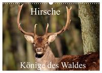 Hirsche - Könige des Waldes/Geburtstagskalender (Wandkalender 2026 DIN A3 quer), CALVENDO Monatskalender