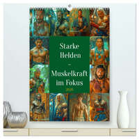 Starke Helden - Muskelkraft im Fokus (hochwertiger Premium Wandkalender 2026 DIN A2 hoch), Kunstdruck in Hochglanz