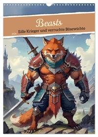 Beasts - Edle Krieger und verruchte Bösewichte (Wandkalender 2026 DIN A3 hoch), CALVENDO Monatskalender