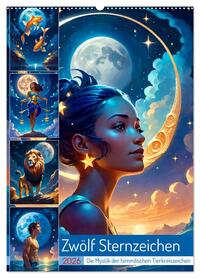 Zwölf Sternzeichen (Wandkalender 2026 DIN A2 hoch), CALVENDO Monatskalender