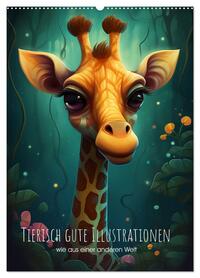 Tierisch gute Illustrationen wie aus einer anderen Welt (Wandkalender 2026 DIN A2 hoch), CALVENDO Monatskalender