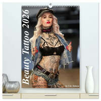 Beauty Tattoo 2026 (hochwertiger Premium Wandkalender 2026 DIN A2 hoch), Kunstdruck in Hochglanz