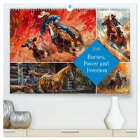 Horses, Power and Freedom (High Quality Premium Wall Calendar 2026 DIN A2 landscape),CALVENDO 12 Month Wall Calendar