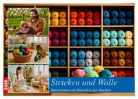 Stricken und Wolle (Tischkalender 2026 DIN A5 quer), CALVENDO Monatskalender