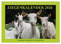 Ziegenkalender 2026 (Tischkalender 2026 DIN A5 quer), CALVENDO Monatskalender