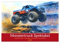 Monstertruck Spektakel (Wandkalender 2026 DIN A2 quer), CALVENDO Monatskalender