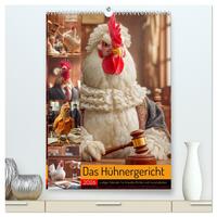 Das Hühnergericht - Lustiger Kalender für Anwälte, Richter und Jurastudenten (hochwertiger Premium Wandkalender 2026 DIN A2 hoch), Kunstdruck in Hochglanz