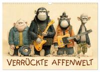 Verrückte Affenwelt (Wandkalender 2026 DIN A3 quer), CALVENDO Monatskalender