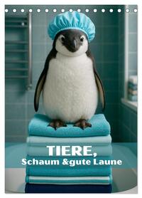 Tiere, Schaum und gute Laune (Tischkalender 2026 DIN A5 hoch), CALVENDO Monatskalender