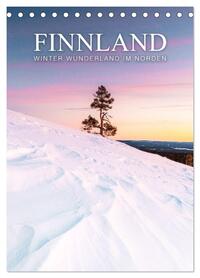 Finnland - Winter Wunderland (Tischkalender 2026 DIN A5 hoch), CALVENDO Monatskalender
