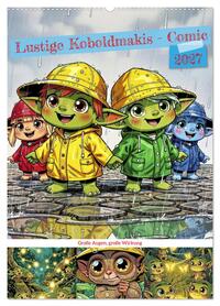 Lustige Koboldmakis - Comic (Wandkalender 2027 DIN A2 hoch), CALVENDO Monatskalender