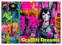 Graffiti Dreams - Cyberpunk Streetart (Wandkalender 2027 DIN A2 quer), CALVENDO Monatskalender