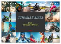 Schnelle Bikes und Starke Frauen (Tischkalender 2027 DIN A5 quer), CALVENDO Monatskalender