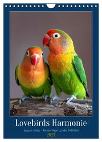 Lovebirds Harmonie (Wandkalender 2027 DIN A4 hoch), CALVENDO Monatskalender