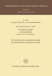 Die Entwicklung des Haustextilienmarktes der Bundesrepublik Deutschland bis 1985