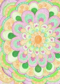 Tagebuch, Notizbuch DIN A5 / Tagebuch, Notizbuch DIN A5 mit dem Mandala: Dem Glück ganz nah.