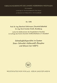 Schmelzgleichgewichte im System Eisen-Schwefel-Kohlenstoff-Phosphor und Silizium bei 1400°C
