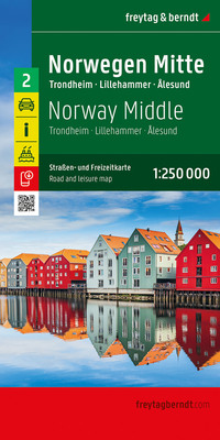 freytag & berndt Straßenkarte Norwegen Mitte 1:250.000