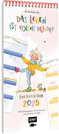 Familienplaner 2025: Das Leben ist voller Wunder | Familienkalender mit 5 Spalten