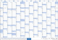 Mega-Posterplaner, blau 2027